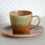 Koshigaraki Coffee Cup & Saucer